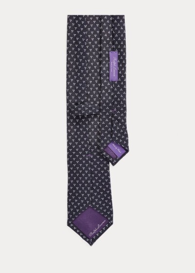 Laços Ralph Lauren Square-Print Cashmere-Silk Homem 14873-ZQDC